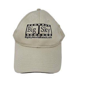 Big Sky Hat Cap Adjustable Beige Cotton Embroidered Port & Company